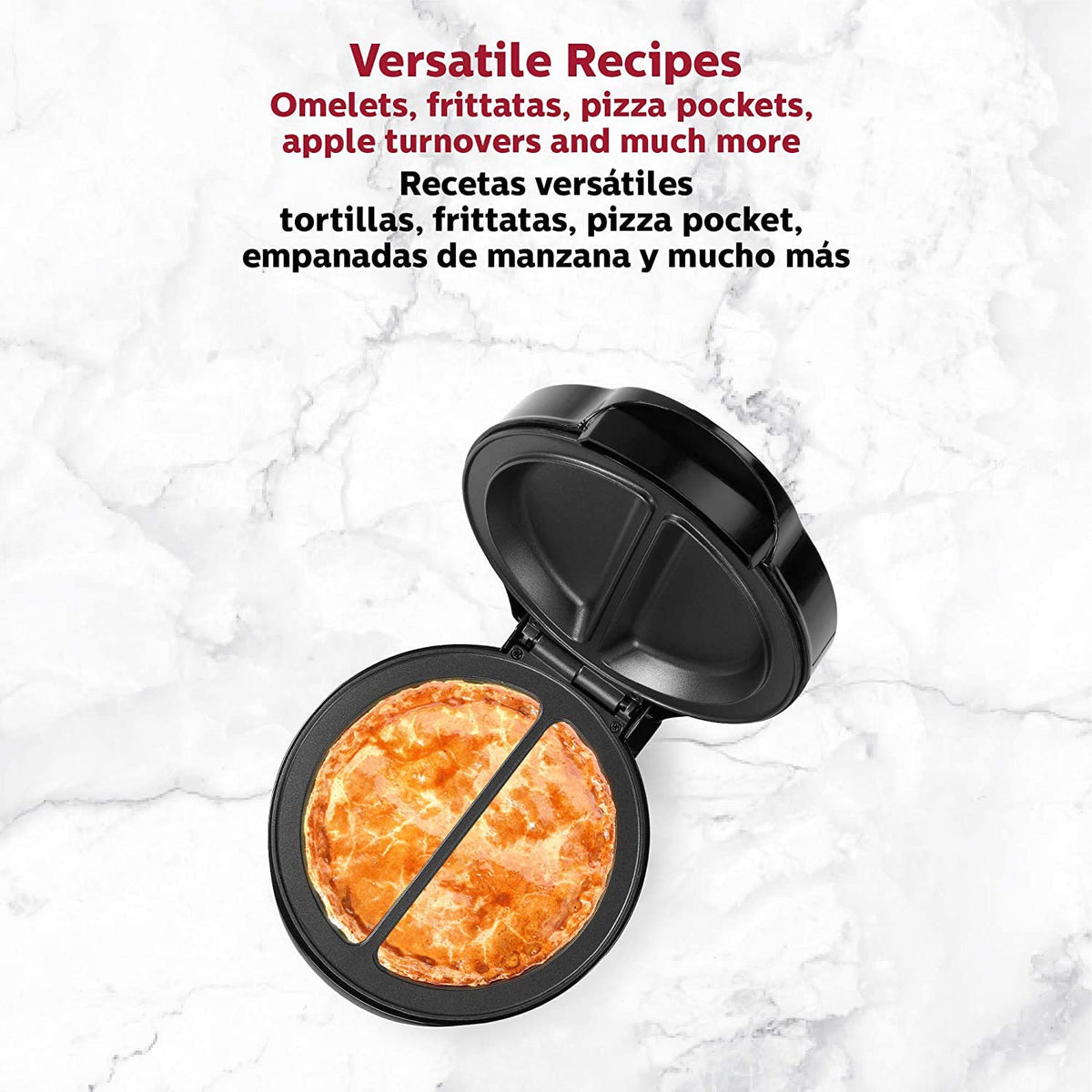 Elite Cuisine Non-Stick Electric Omelet Maker - Black/Stainless Steel