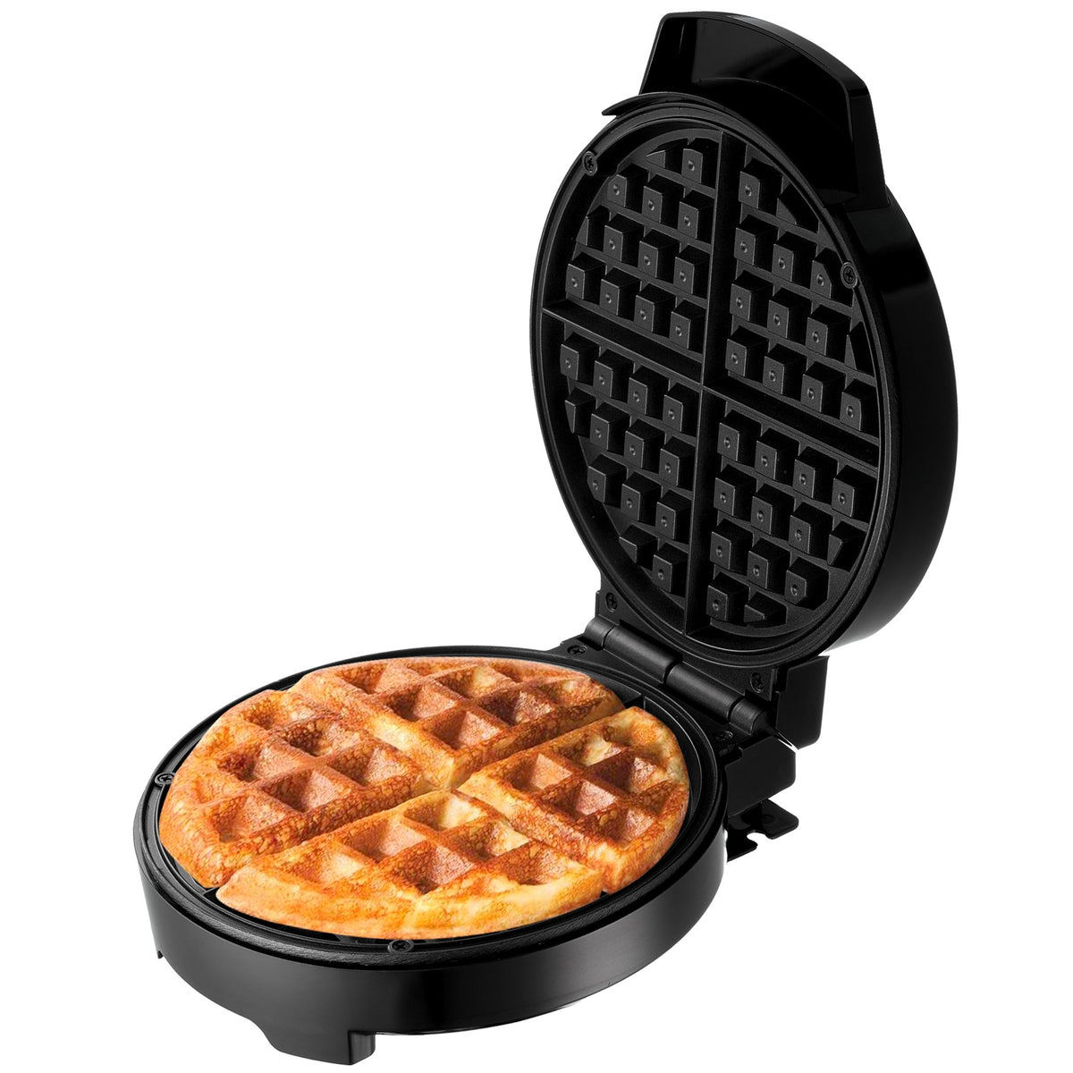 Aoruru Waffle Maker Nonstick Belgian Waffle Iron with Indicator Light 1300W 4 Slice