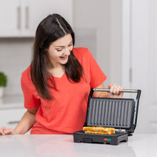 Load image into Gallery viewer, Lumme Panini Press Grill Indoor Sandwich Maker 2 slice Non-stick Versatile Grill, Opens 180 Degrees
