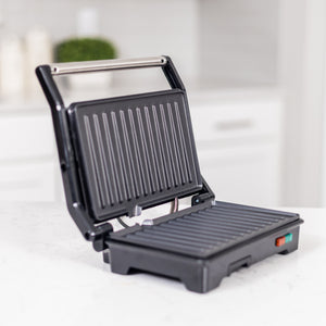 Lumme Panini Press Grill Indoor Sandwich Maker 2 slice Non-stick Versatile Grill, Opens 180 Degrees