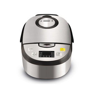 LummeHome Multifunctional Digital Rice Cooker — 7 Preset Rice Menus, Steamer, Slow Cooker & Keep-Warm, Stainless Steel, 5L