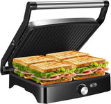 Lumme Panini Press Grill Indoor Sandwich Maker 4 Slice