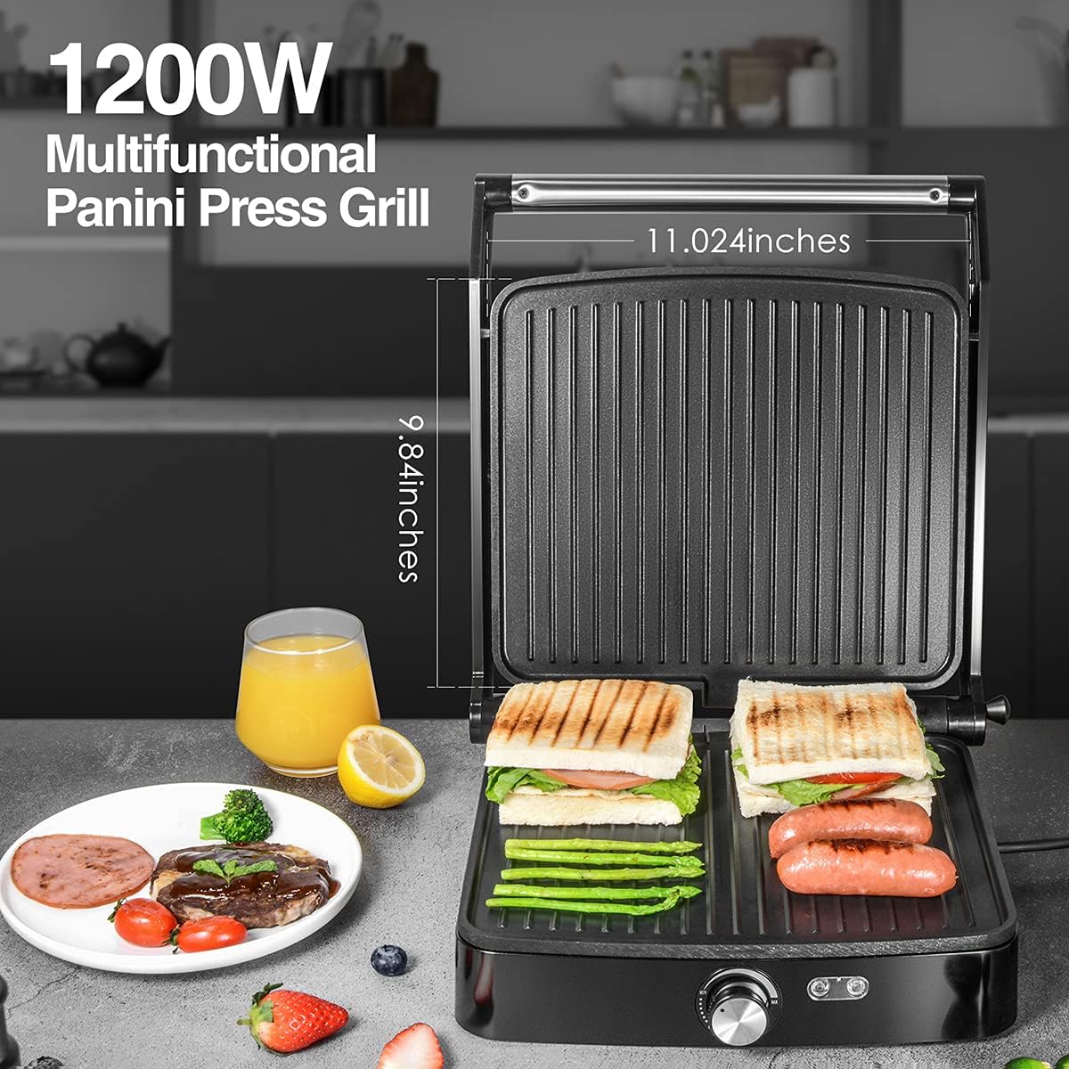 Lumme Panini Press Grill Indoor Sandwich Maker 4 Slice Lumme Home