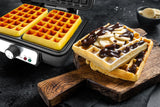 Lumme Double Waffle Maker With Adjustable Temp Knob